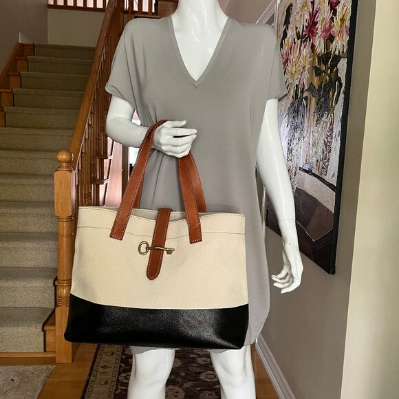 Fossil Large Tote - Coated Canvas - Picture 17 of 17